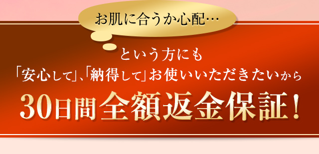 30日間全額返金保証！
